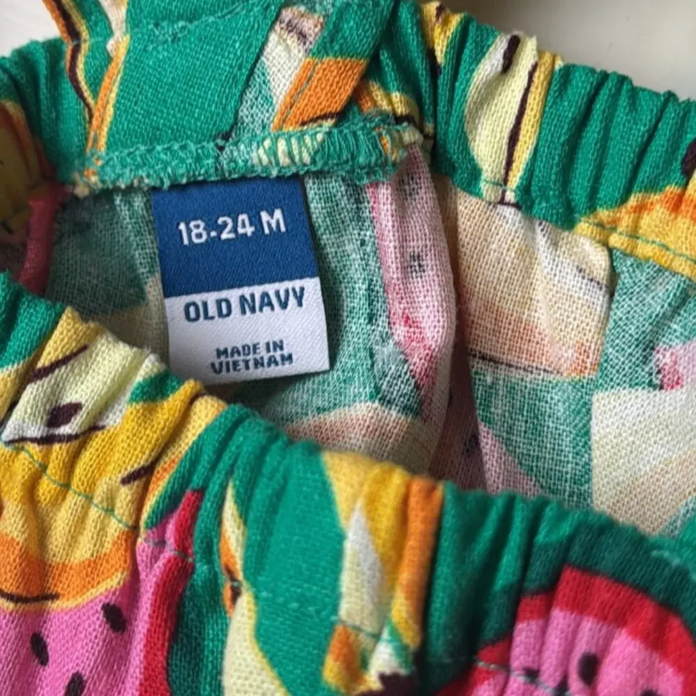 Old Navy Summer Seasonal Toddler Beach Tropical Printed Romper Sz 18-24 M NWT